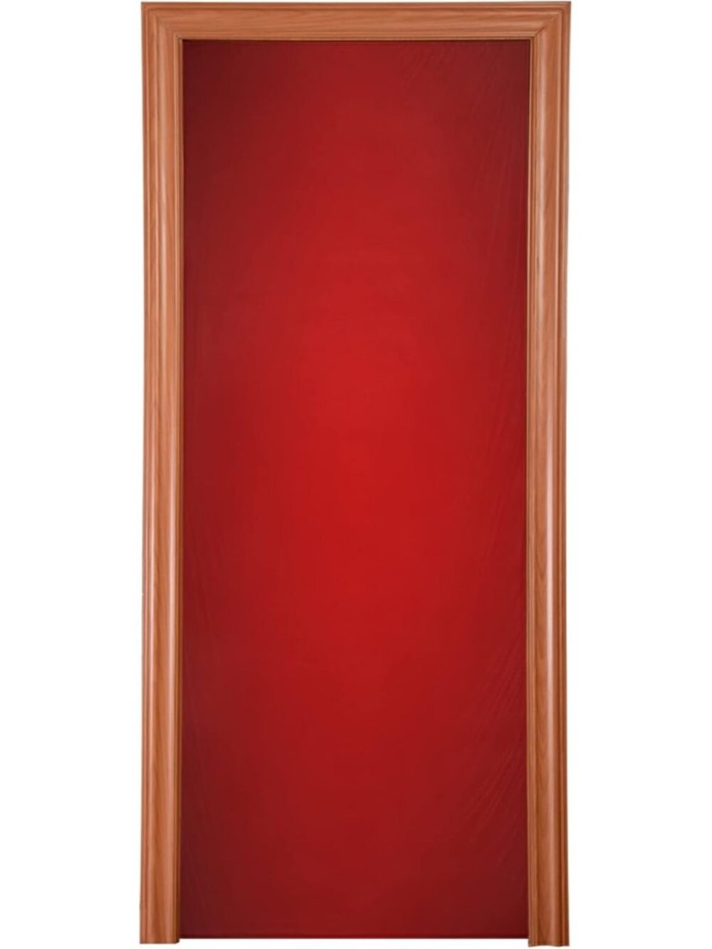Red Solid Door Cover for Christmas & Winter Holiday - 35x79 Inch Indoor/Outdoor